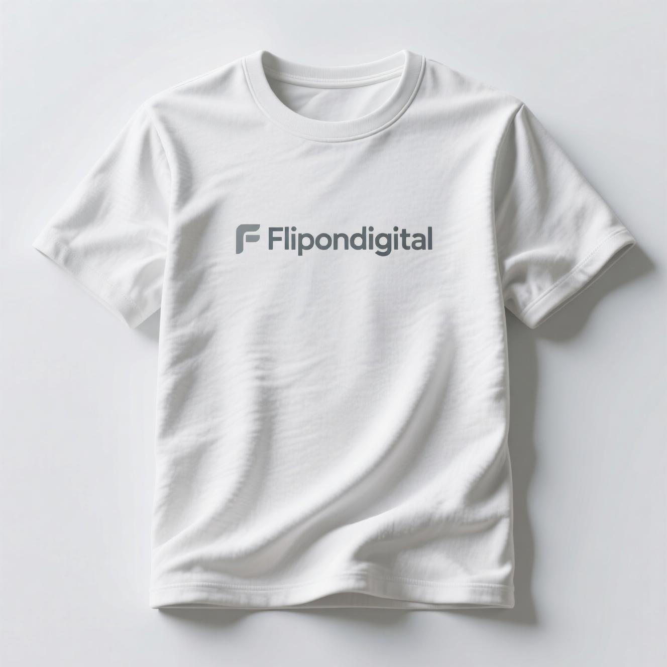 White Flipondigital T-Shirt